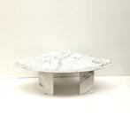 Table basse vintage en marbre, années 60, 70, design du mili, Enlèvement ou Envoi