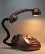 retro vintage led design telefoon lamp, Kunststof, Gebruikt, Design, Ophalen of Verzenden