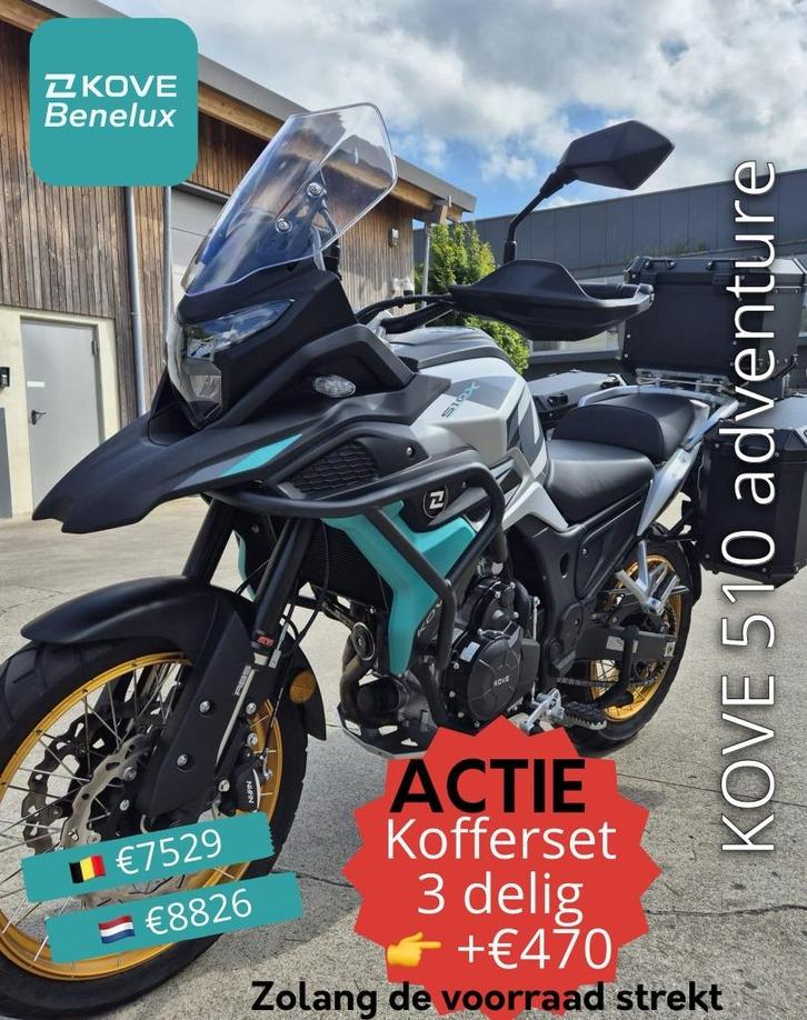 Kove 510x *7 jaar garantie**, Motoren, Motoren | Overige merken, Bedrijf, Toermotor, 12 t/m 35 kW, 2 cilinders, Minimaal motorrijbewijs A2