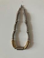 Goud met zilveren halsketting, Bijoux, Sacs & Beauté, Colliers, Enlèvement ou Envoi, Comme neuf, Argent, Autres matériaux