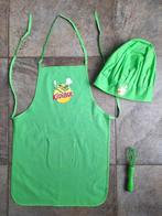 Kinderkeukenschort + koksmuts + klopper, Ophalen of Verzenden, Gebruikt