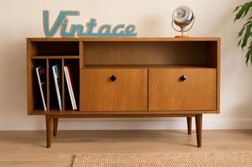 Vintage platenspeler, hifi-meubels/vintage tv-meubel beschikbaar voor biedingen