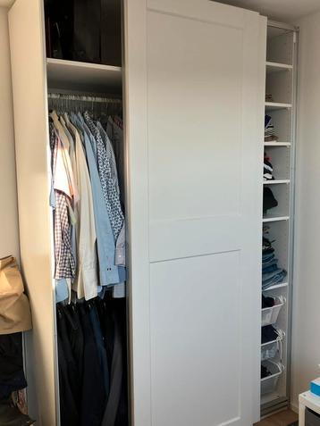 IKEA PAX Grimo kledingkast witte schuifdeuren, Huis en Inrichting, Kasten | Kleerkasten, Ophalen, Gebruikt