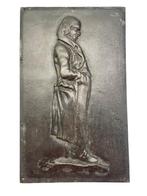 Bronzen bas-reliëf Pierre-Jean de Béranger 19e