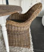 set van 4 rieten stoelen met kussen, Huis en Inrichting, Stoelen, Ophalen, Zo goed als nieuw, Riet of Rotan, Vier