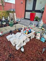 Tuinbeeld paarden met kar, Tuin en Terras, Tuinbeelden, Ophalen, Zo goed als nieuw, Beton, Dierenbeeld
