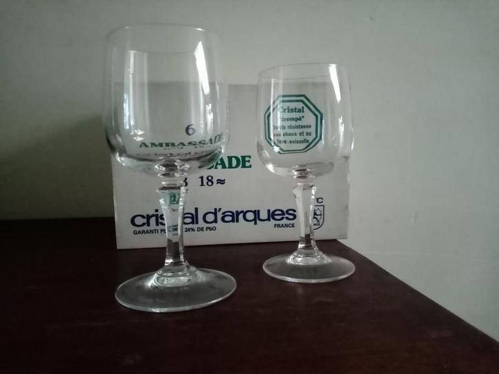 Wijnglazen cristal d'Arques, Verzamelen, Glas en Drinkglazen, Ophalen