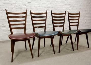 SALE! Vintage design set Teak Braakman Eetkamer stoelen 60s disponible aux enchères