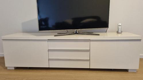 TV meubel + bovenkast Ikea Besta Burs, Maison & Meubles, Armoires | Mobilier de télévision, Utilisé, Moins de 100 cm, 150 à 200 cm