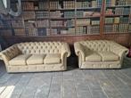 Chesterfield salon, Ophalen, Gebruikt, Leer