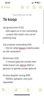 Zip 2takt/4takt onderdelen, Fietsen en Brommers, Ophalen of Verzenden, Piaggio