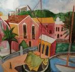 vintage aquarel naar Hans Purrmann , 1962,  getekend, Ischia, Ophalen