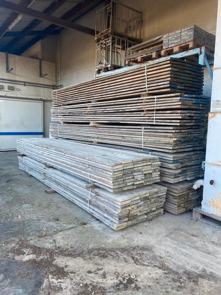 Gebruikte steigerplanken ( TOP KWALITEIT), Bricolage & Construction, Bois & Planches, Planche, Bois d'échafaudage, Enlèvement