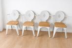 4 industriële bistro stoelen, Comme neuf, Enlèvement, Bois, Blanc