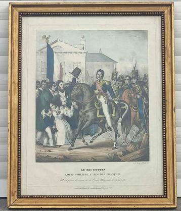 Ancienne gravure le roi citoyen Louis Philippe 1er beschikbaar voor biedingen