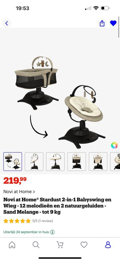 Novi at home babyswing NIEUW!!, Kinderen en Baby's, Wipstoeltjes, Nieuw, Schommelstoel, Overige merken, Verstelbaar, Ophalen