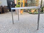RVS tafel met versterkt blad - 140 x 70 x 95 cm, Ophalen, Zo goed als nieuw