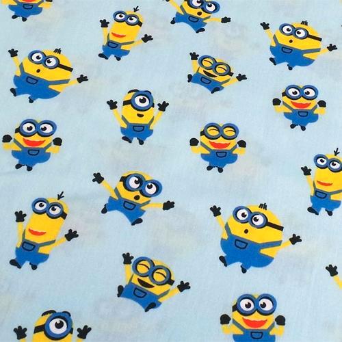 Promo! 1 meter katoen Minions blauw, Hobby en Vrije tijd, Stoffen en Lappen, Nieuw, Katoen, 120 cm of meer, 30 tot 200 cm, Blauw