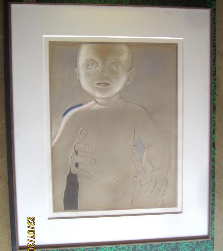 "Kind" - Octave Landuyt, Antiek en Kunst, Kunst | Litho's en Zeefdrukken, Ophalen