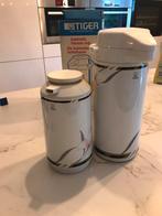 2 passende retro koffie thermossen kannen met en zonder pomp, Enlèvement ou Envoi