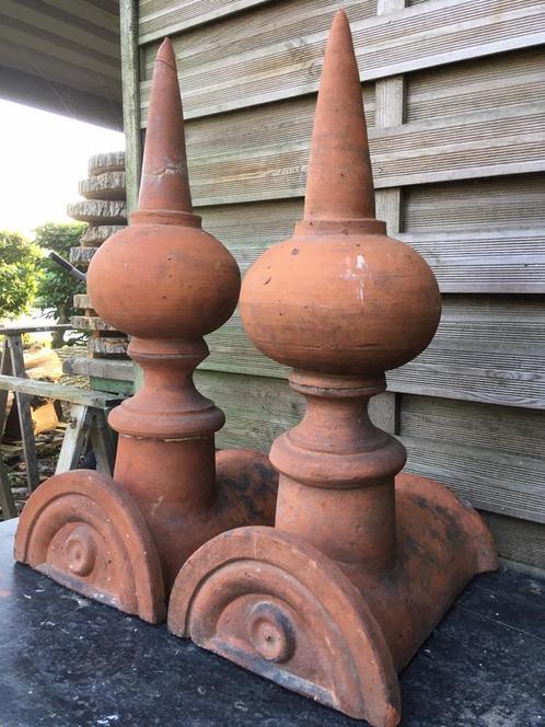 Zeldzame antieke terracotta dakpirons !, Doe-het-zelf en Bouw, Dakpannen en Dakbedekking, Gebruikt, Ophalen