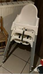 Chaise haute IKEA ANTILOP avec sangle ; blanc, Comme neuf, Enlèvement, Ceinture(s)