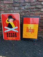 Belga lichtbak en emaille reclamebord uit 1953, Enlèvement ou Envoi