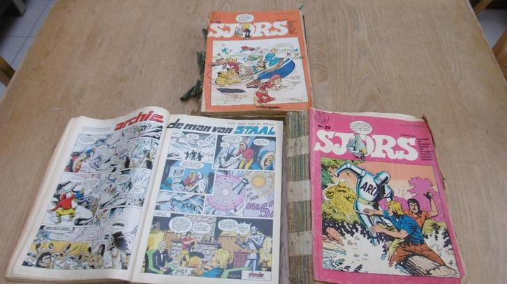 weekbladen : Sjors jaren '73 ,'74 ,'75, Boeken, Stripverhalen, Gelezen, Ophalen of Verzenden