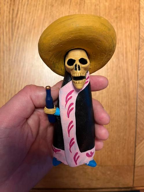 Statue du « bandido » de Catrin Día de los Muertos, Antiquités & Art, Art | Objets design, Enlèvement ou Envoi