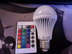 Led E27 kleurlamp met afstandsbediening, E27 (groot), Ophalen of Verzenden, Led-lamp, Zo goed als nieuw