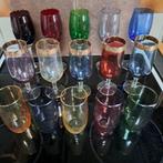 Vintage gekleurde glazen ., Ophalen, Zo goed als nieuw