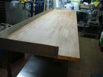 Table en hetre  + petit matériel boulangerie bakkerij, Enlèvement, Utilisé, Boulangerie et Boucherie
