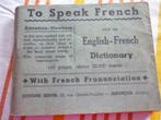 Ancien dictionnaire français-anglais, Antiquités & Art, Antiquités | Livres & Manuscrits, Enlèvement ou Envoi