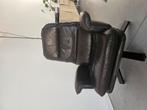 2 vintage bruine leren fauteuils, Huis en Inrichting, Fauteuils, Ophalen, Zo goed als nieuw