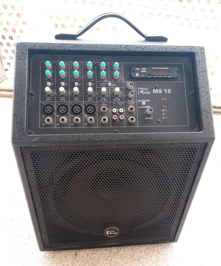 The Box MS12 - Ampli / Enceinte active, Muziek en Instrumenten, Versterkers | Keyboard, Monitor en PA, Zo goed als nieuw, Overige typen