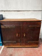 Meuble coffre rustique chêne ancien, Ophalen