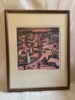 Litho Rob Delange "Rose Landschap" ARTIESTENPRINT 1994, Enlèvement