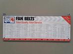 Vintage Kartonnen plaat in metalen frame - QH Fan Belts, Ophalen, Zo goed als nieuw, Reclamebord