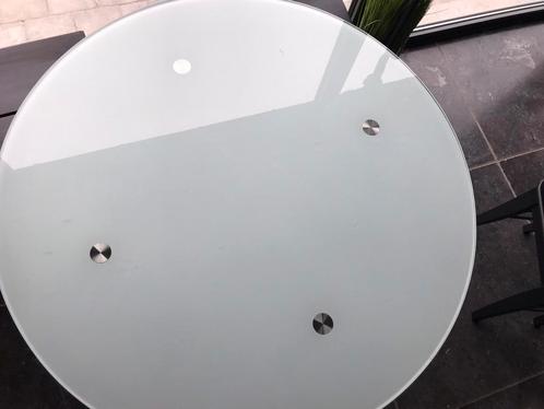 Spider design eettafel 1m05 stalen onderstel, Huis en Inrichting, Tafels | Eettafels, Zo goed als nieuw, 100 tot 150 cm, Vier personen