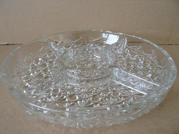 Kristallen schaal tapas schaal hapjesschaal 15cm vintage beschikbaar voor biedingen