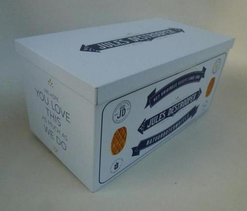 boîte à biscuits vide en fer blanc Jules Destrooper gaufres, Collections, Boîte en métal, Comme neuf, Biscuits, Autres marques