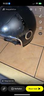Vespa helm mat zwart net als nieuw, Fietsen en Brommers, Ophalen of Verzenden, Zo goed als nieuw