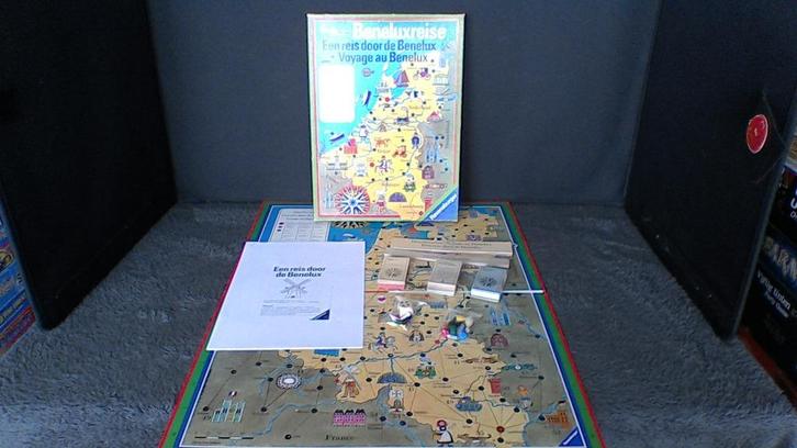 STOPZETTING VERZAMELING een reis door de Benelux, Hobby en Vrije tijd, Gezelschapsspellen | Bordspellen, Gebruikt, Ophalen of Verzenden