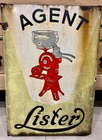 Plaque émaillée ancienne LISTER–1952–64x44cm–Foremail – Rare, Enlèvement, Comme neuf