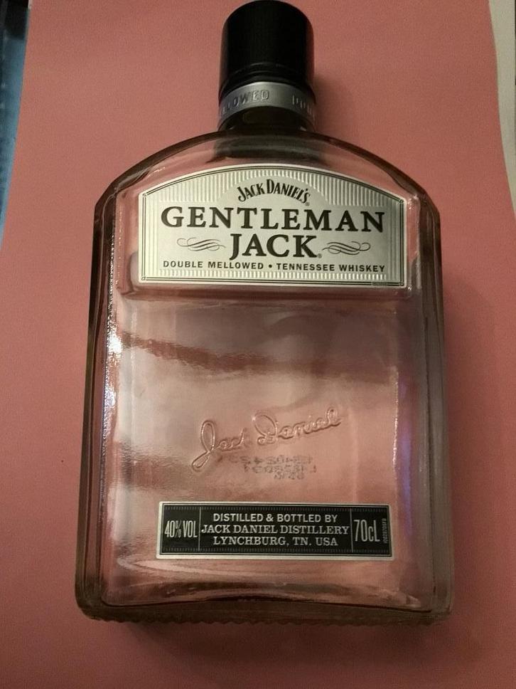 Jack Daniel's Gentleman Jack, bouteille de whisky vide du Te, Collections, Marques & Objets publicitaires, Enlèvement ou Envoi