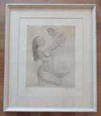 Frans Van Giel : Schets naakt moeder en kind (54x46), Antiek en Kunst, Ophalen of Verzenden