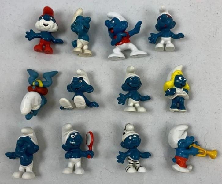 Schleich Smurfen 12 figuren jaren 70/80 Peyo verzameling set, Verzamelen, Smurfen, Zo goed als nieuw, Verzenden