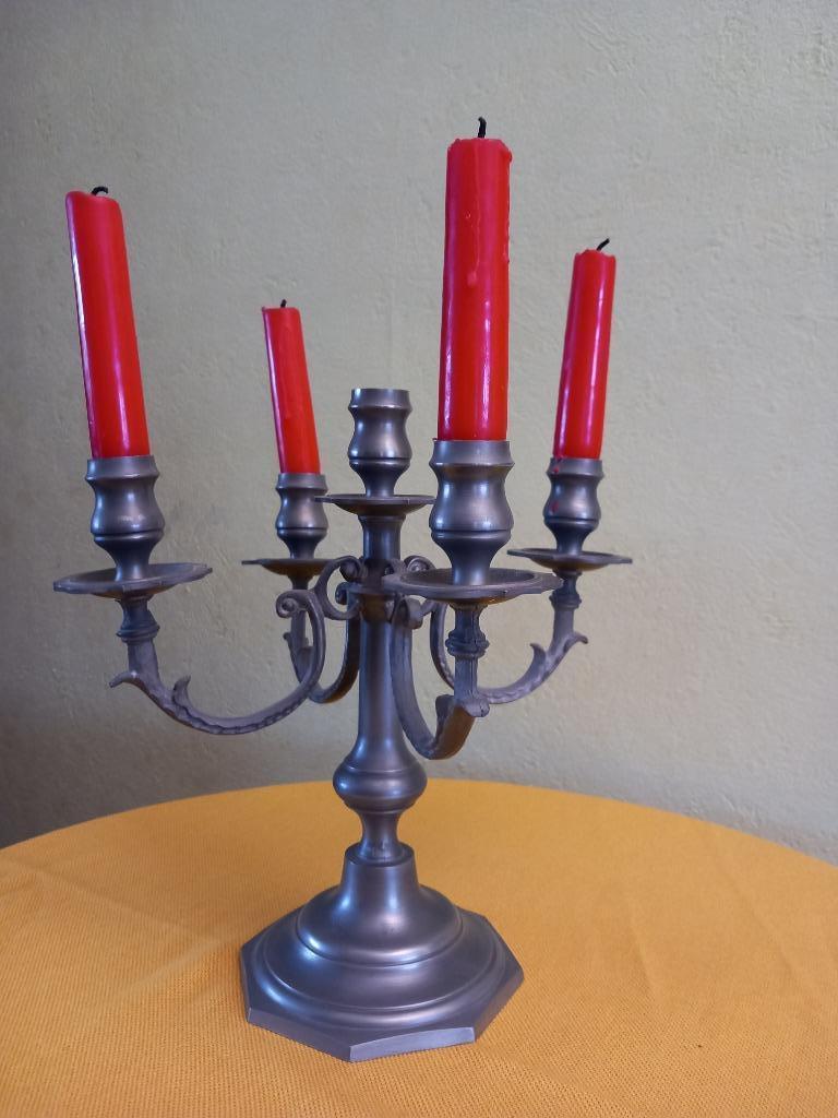 tinnen kandelaar, Ophalen