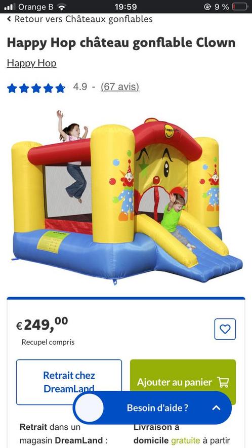 Château gonflable en forme de clown, Enfants & Bébés, Jouets | Extérieur | Coussins gonflables, Comme neuf