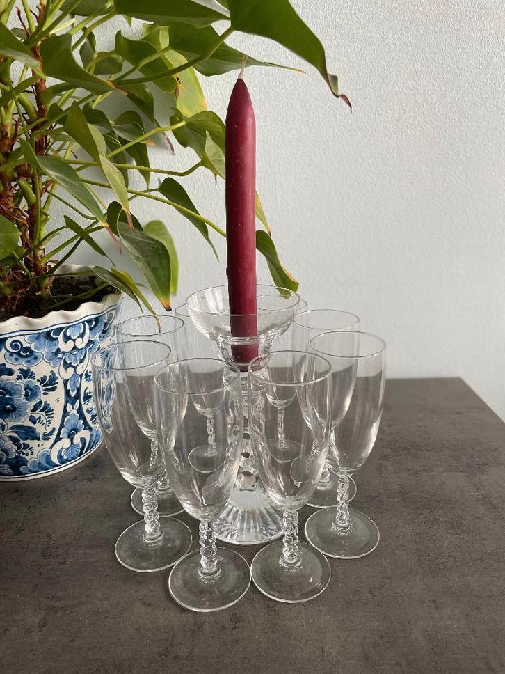 Vintage Luminarc Millennium champagne fluiten, Antiek en Kunst, Antiek | Glaswerk en Kristal, Ophalen